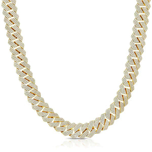 Diamond Prong Miami Cuban Link Choker (18mm) - Water ATL