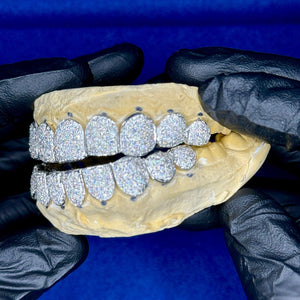 Perm Cut Full Set Diamond Grillz - Water ATL