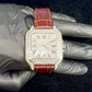 Hip-Hop Leather Band Moissanite Watch